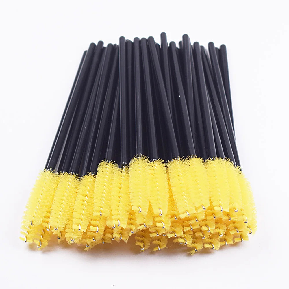 使い捨てマスカラブラシ&まつげコーム 綿棒型アプリケーター アイラッシュエクステ・メイク用 - brushy