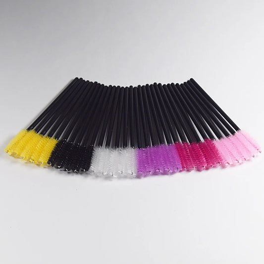 使い捨てマスカラブラシ&まつげコーム 綿棒型アプリケーター アイラッシュエクステ・メイク用 - brushy