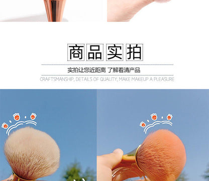 ローズゴールド フェイスブラシ 大型パウダー＆チークブラシ プロ仕様 メイクツール - brushy