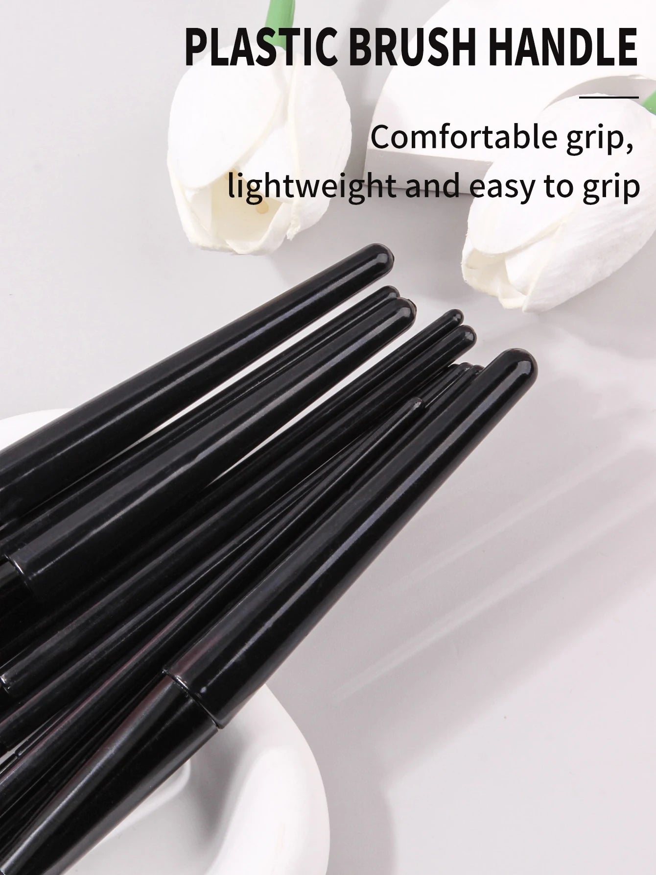 初心者向け メイクブラシ10本セット｜ブラック・やわらか高品質毛｜ファンデ・チーク・アイシャドウ対応 - brushy