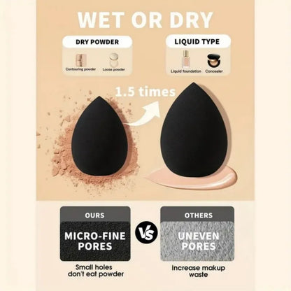 ブラックメイクブラシ9本セット＋ビューティーエッグ付き｜全肌質対応・アルコールフリー・やわらか極細毛 - brushy