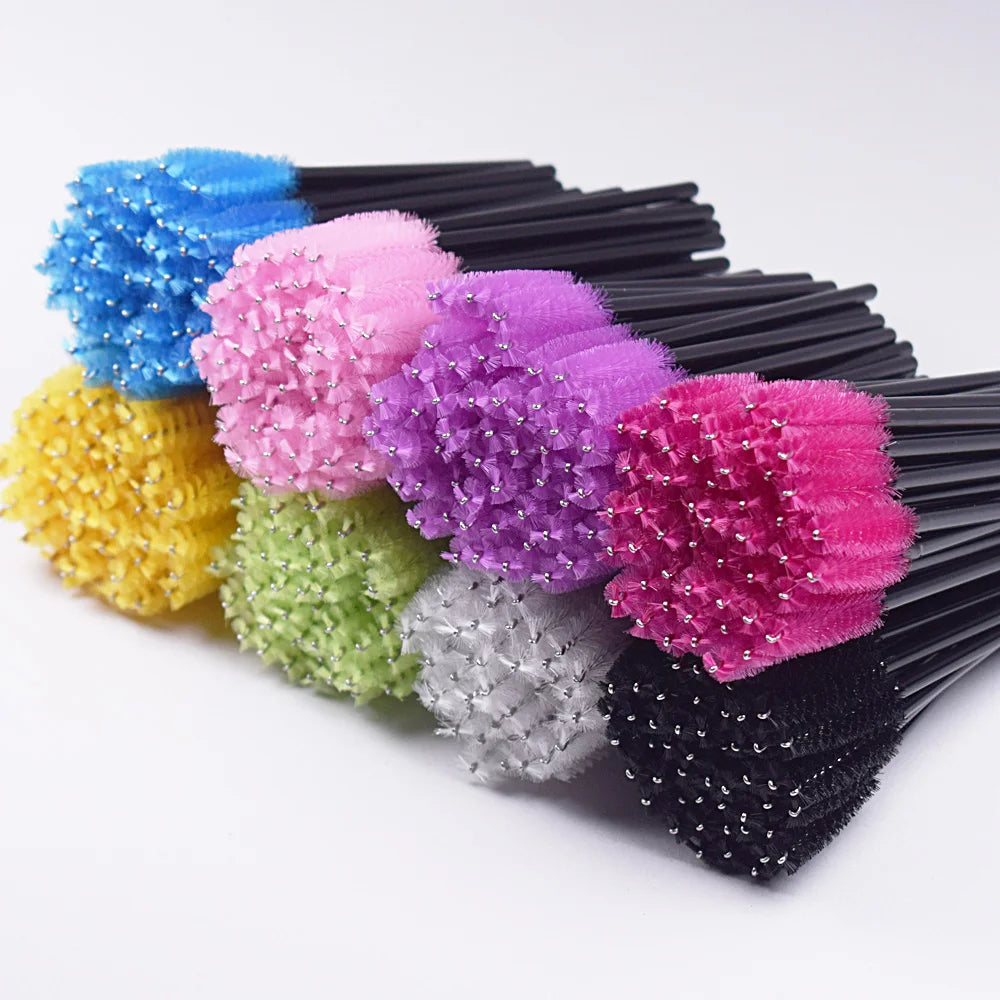 使い捨てマスカラブラシ＆まつげコーム 綿棒型アプリケーター アイラッシュエクステ・メイク用 - brushy