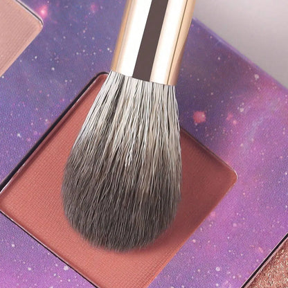 シャンパンシルバー ポータブル アイメイクブラシセット（8本入り） - brushy