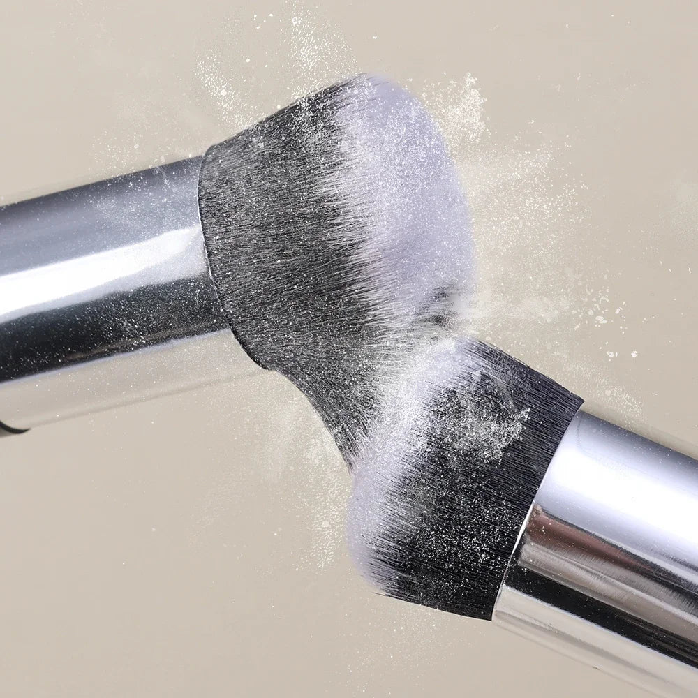 フェイスメイクブラシ｜ファンデーション・ルースパウダー・コンシーラー・チーク対応｜やわらか高密度ベースブラシ - brushy