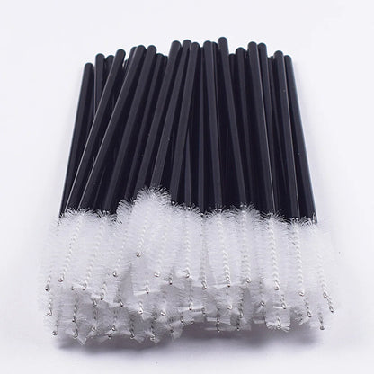 使い捨てマスカラブラシ＆まつげコーム 綿棒型アプリケーター アイラッシュエクステ・メイク用 - brushy