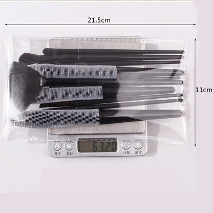 初心者向け メイクブラシ10本セット｜ブラック・やわらか高品質毛｜ファンデ・チーク・アイシャドウ対応 - brushy