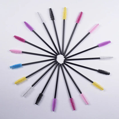 使い捨てマスカラブラシ＆まつげコーム 綿棒型アプリケーター アイラッシュエクステ・メイク用 - brushy