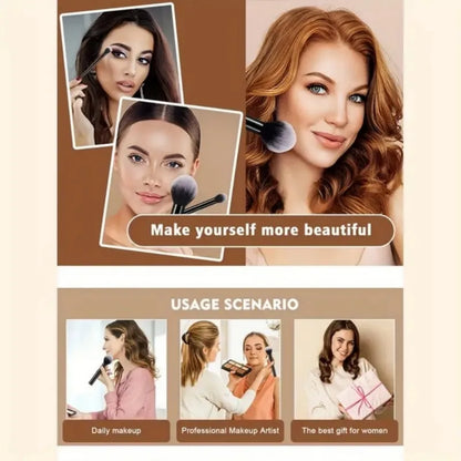 ブラックメイクブラシ9本セット＋ビューティーエッグ付き｜全肌質対応・アルコールフリー・やわらか極細毛 - brushy