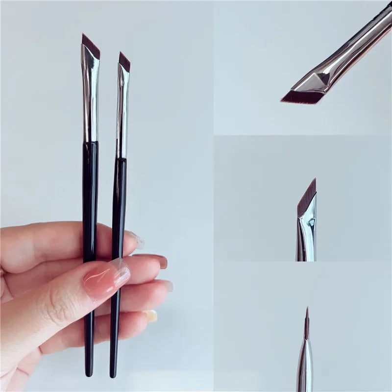2本セット 極細 アイライナー・アイブロウブラシ 精密メイク用 - brushy