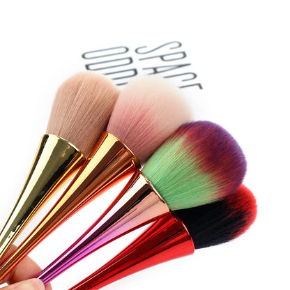 ローズゴールド フェイスブラシ 大型パウダー＆チークブラシ プロ仕様 メイクツール - brushy