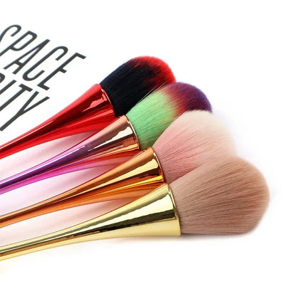 ローズゴールド フェイスブラシ 大型パウダー＆チークブラシ プロ仕様 メイクツール - brushy